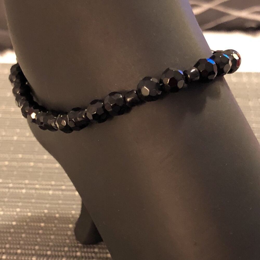 Black Onyx Beaded Handmade Ankle Bracelet